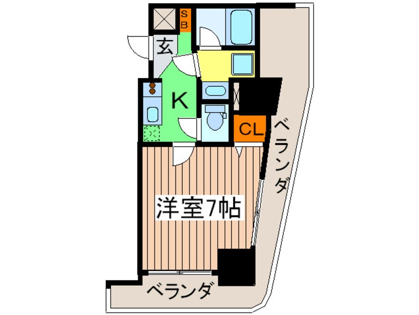 間取図 カスタリアタワー肥後橋