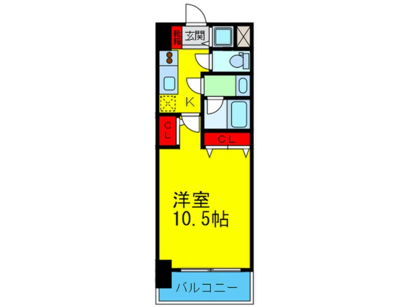 間取図 カスタリアタワー肥後橋