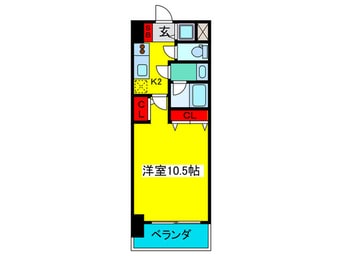 間取図 カスタリアタワー肥後橋