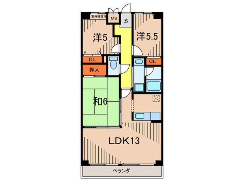 間取図 ソレ－ユ宝塚