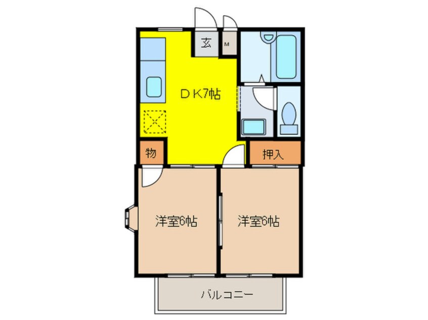 間取図 ファミ－ル安倉Ⅱ