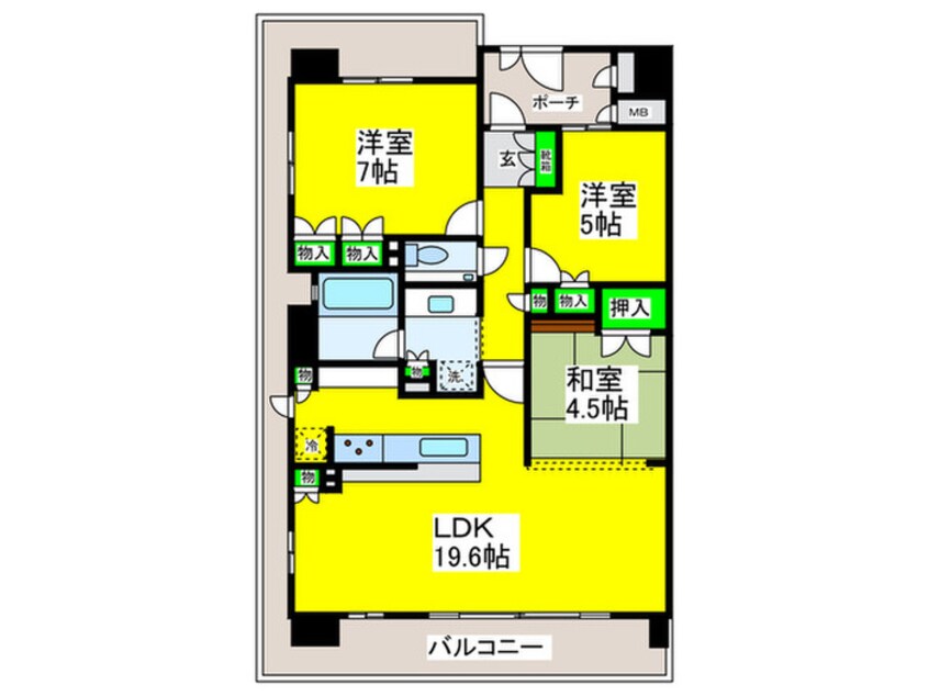 間取図 和泉府中レジデンスタワー(1101)