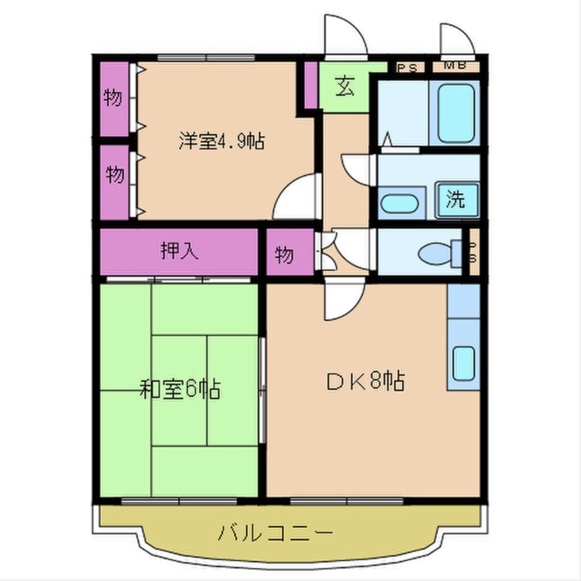 間取図 ﾒﾙﾍﾞｰﾕ･ｼｬﾝﾌﾞﾙ