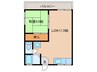 三国丘ハイツＡ棟 1LDKの間取り