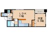 リーガル京都四条烏丸Ⅱ（410） 1LDKの間取り
