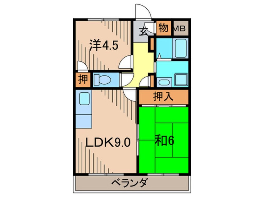 間取図 アルカディア宝塚（２０３）