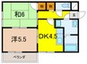 ロイヤルメゾン甲東園Ⅷ 2DKの間取り