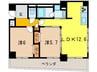 ピュールラルゴ 2LDKの間取り