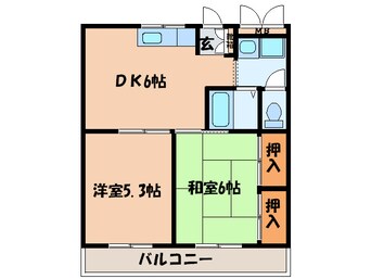 間取図 ボナ－ルタクミ(1～2号室)