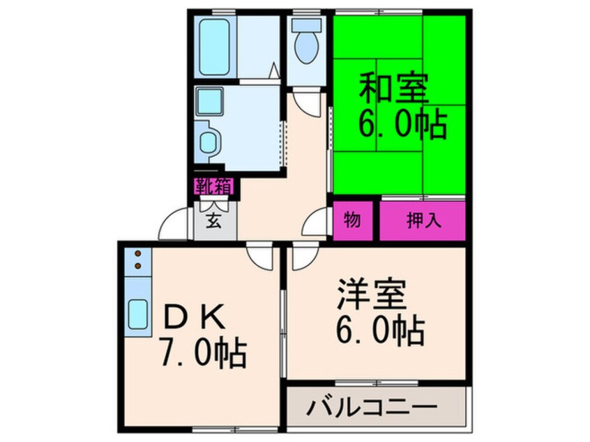 間取図 ハイツファミールＢ棟