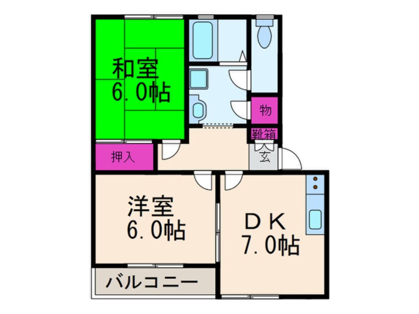 間取図 ハイツファミールＢ棟