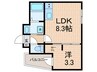 BOWER-PLACE 1LDKの間取り