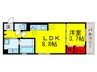 D-roomクレア堺 1LDKの間取り