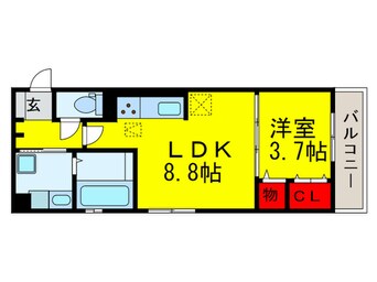 間取図 D-roomクレア堺