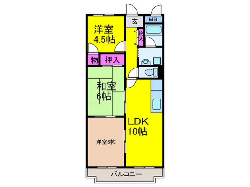 間取図 パールハイツ平野