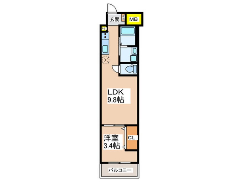 間取図 URBAN PARK難波南