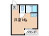 ハイツ天保山 1Rの間取り