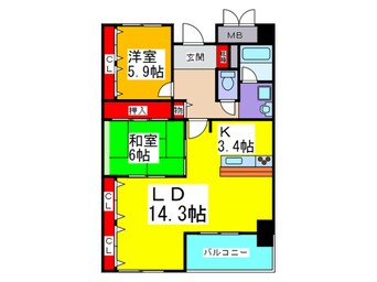 間取図 エル･セレ－ノ九条