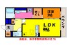 リバービュー唐橋 1LDKの間取り