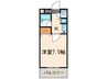 シェレナ六甲 1Kの間取り