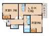 シャーメゾン久御山田井 2LDKの間取り