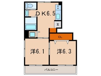 間取図 ＮＯＢＳＵＮ海岸通