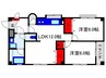 コスモハイツ 2LDKの間取り