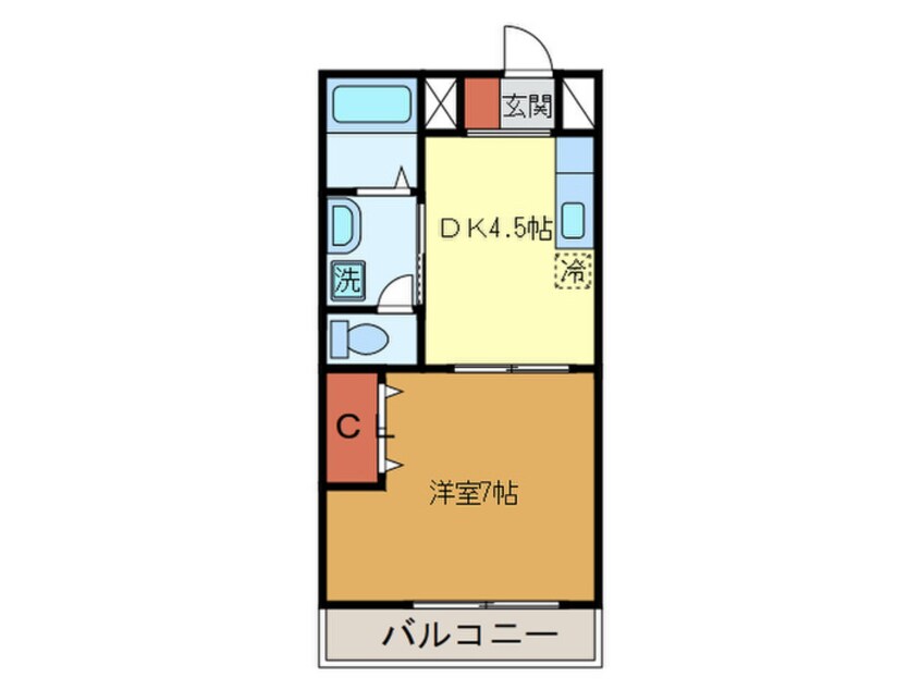 間取図 中山手ガ－デンパレスＡ棟