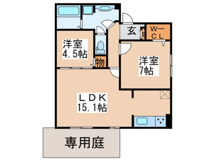 間取図 コンフォルト苅田