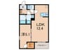 ジーメゾン新在家 1LDKの間取り