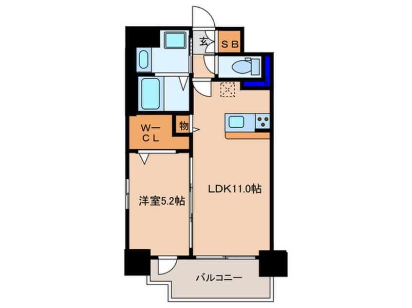 間取図 セレーナ・コンフォルト天神橋