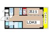 シャトーパルモア武庫之荘 1LDKの間取り