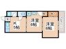 有楽荘 2Kの間取り