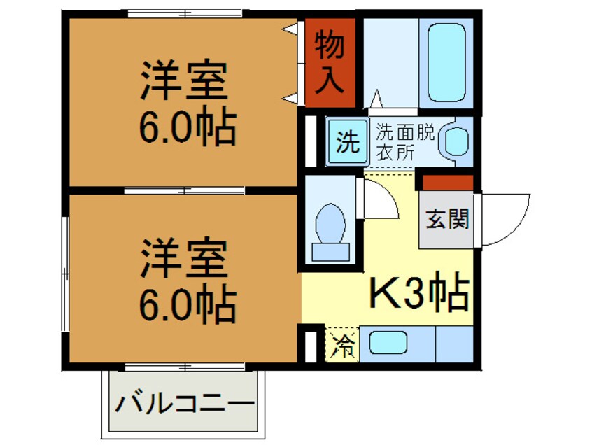 間取図 中山手ガ－デンパレスＣ棟