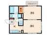 中山手ガ－デンパレスＣ棟 2Kの間取り