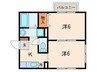 中山手ガ－デンパレスＣ棟 2Kの間取り