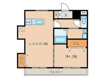 間取図 アロハ名谷