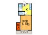 ライフステ－ジ１番館 1Kの間取り