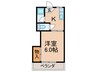 ライフステ－ジ１番館 1Kの間取り