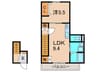 ヘーベルメゾン茶園 1LDKの間取り