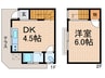 旭ハイツ久寿川 1DKの間取り