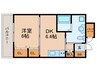 ぽぷら枚方公園 1DKの間取り
