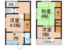 明石市太寺天王町貸家　西 3Kの間取り