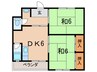 プラザ　ハイツ 2DKの間取り