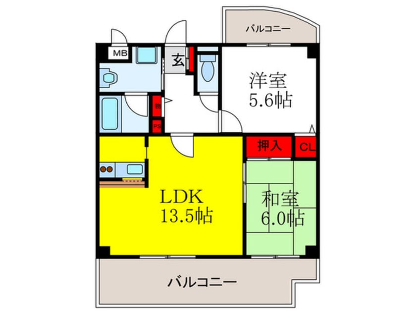 間取図 フロ－ライト緑地公園
