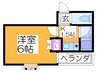 リヴァー住之江Ａ棟 1Kの間取り