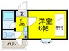 リヴァー住之江Ａ棟 1Kの間取り