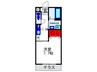 春紫苑 1Kの間取り