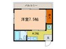 ロイヤルハイツ一乗寺 1Kの間取り