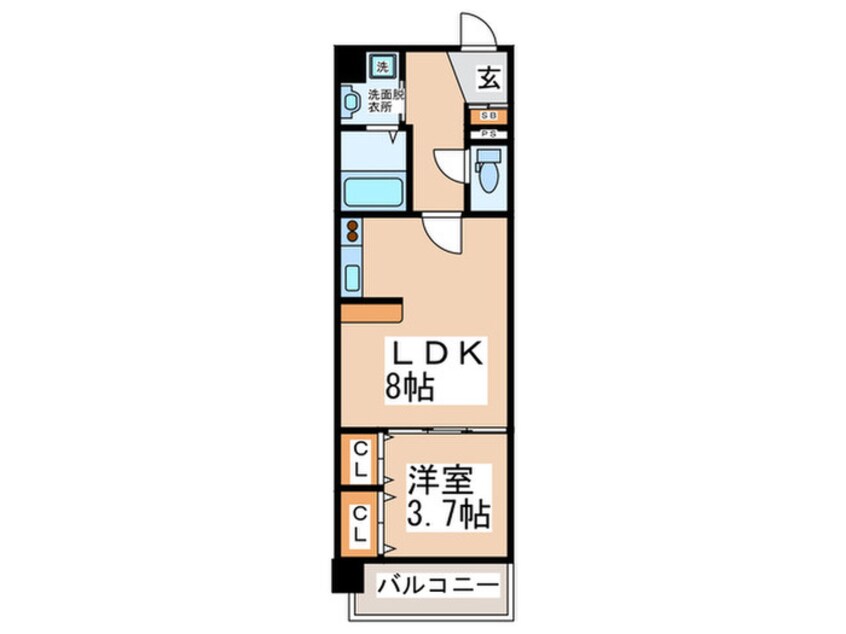 間取図 ラルテ天王寺